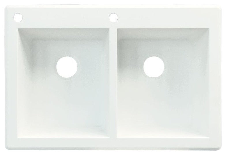 33.0625-in x 22.0625-in Drop-in Radius Granite Kitchen Sink