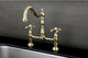 Kingston Brass Bridge Kitchen Faucet, Polished Brass
