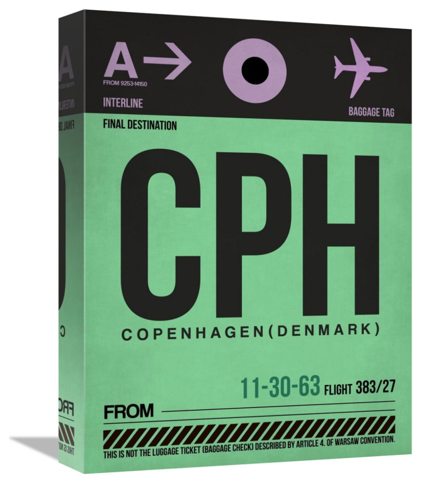 "CPH Copenhagen Luggage Tag 1" Fine Art Print