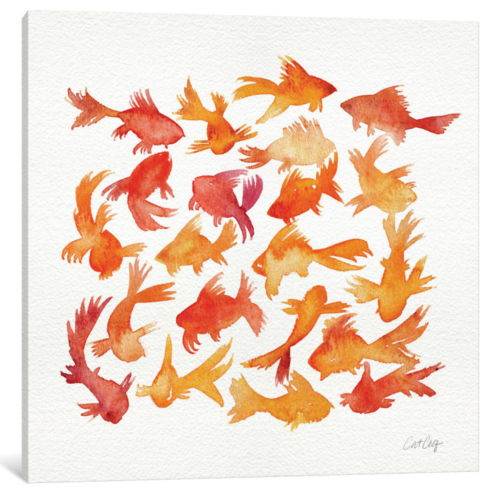 "Goldfish Artprint" by Cat Coquillette, 37x37x1.5