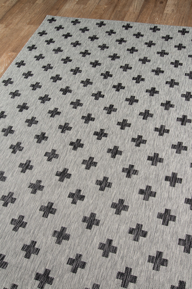 Novogratz by Momeni Villa Umbria Grey Indoor Outdoor Rug 2' X 10' Runner