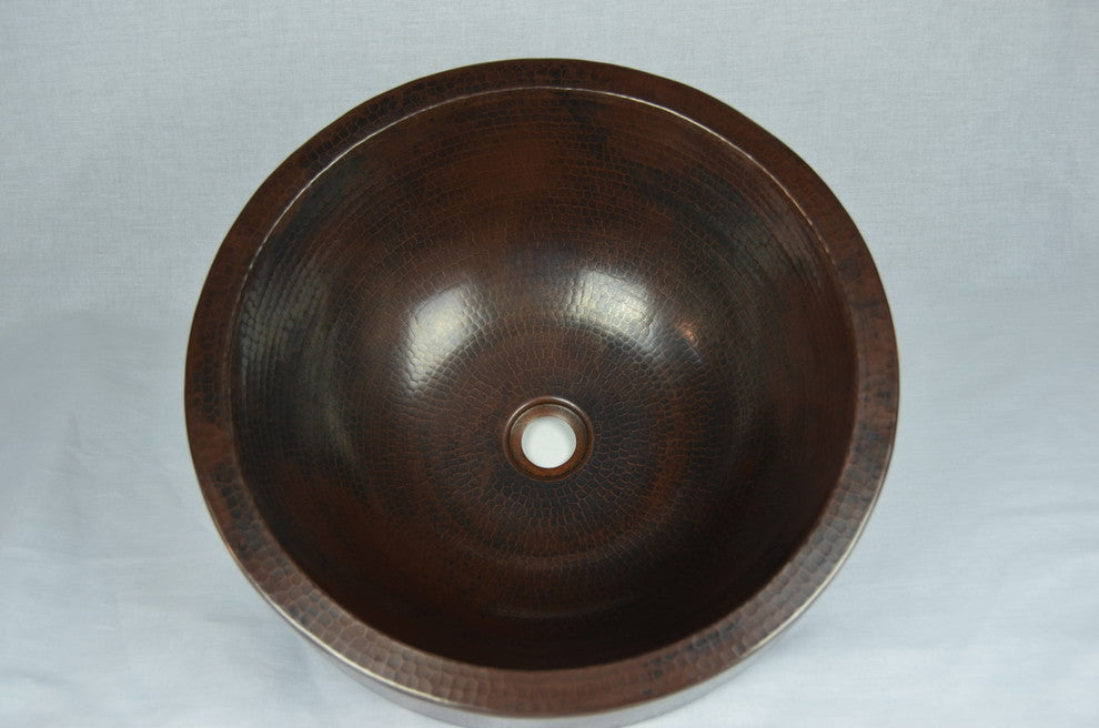 Round 17" copper sink Apron 1.5 inch