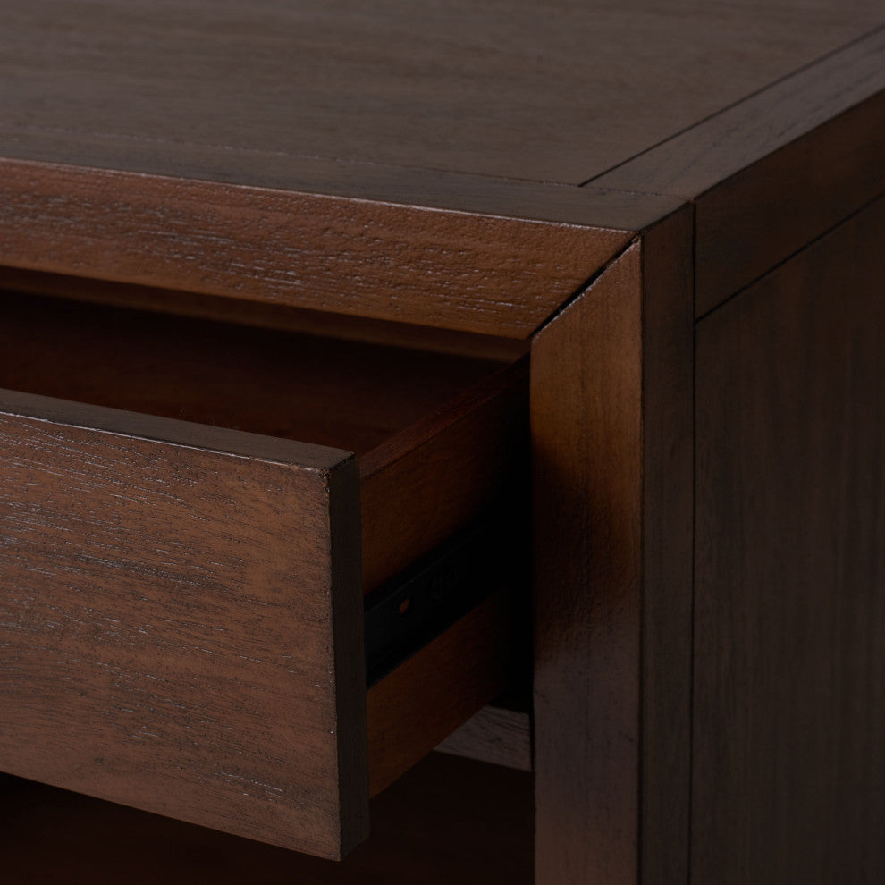 Safavieh Couture Ariella 1 Drawer Wood Nightstand, Brown