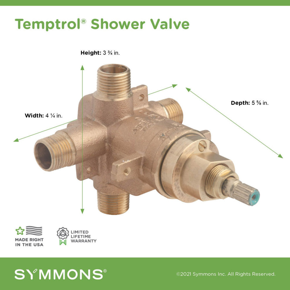 Temptrol Pressure-Balancing Tub and Shower Mixing Valve