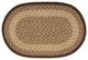 Chocolate/Natural Oval Braided Rug, 8'x11'