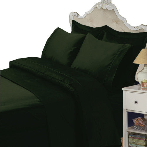 100% Cotton 600 TC Solid Duvet Cover Set, Chocolate, King/Cal King