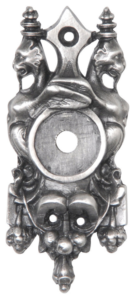 Griffin Back Plate, Antique Pewter