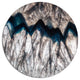Backlit Mineral Macro, Abstract Disc Metal Artwork, 36"