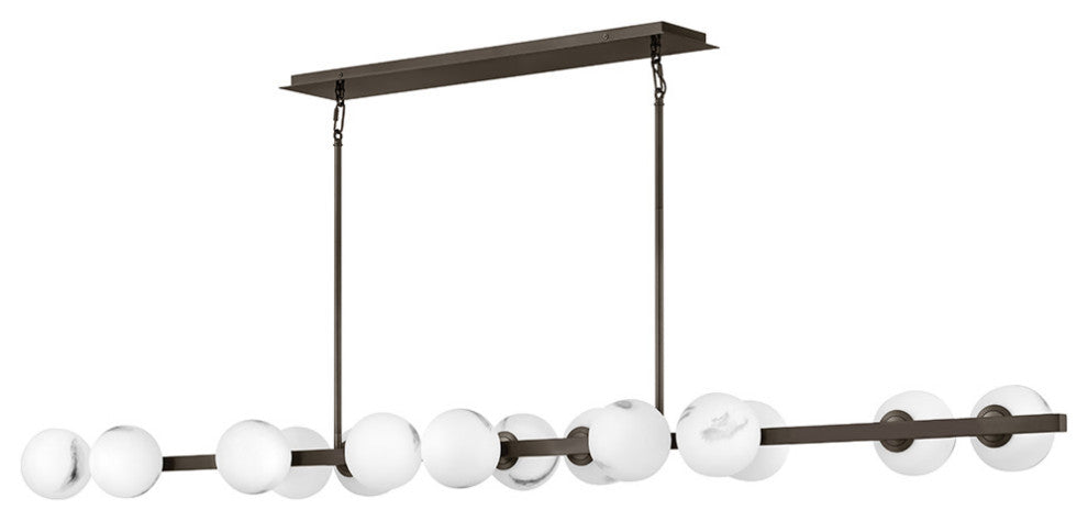 Fredrick Ramond Selene Large Fourteen Light Linear, Black Oxide