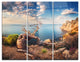 "Sunny Morning With Old Tree" Photo Metal Wall Art, 3 Panels, 36"x28"