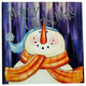 LED Lighted "Merry Christmas" Snowman Christmas Canvas Wall Art 11.75"x11.75"