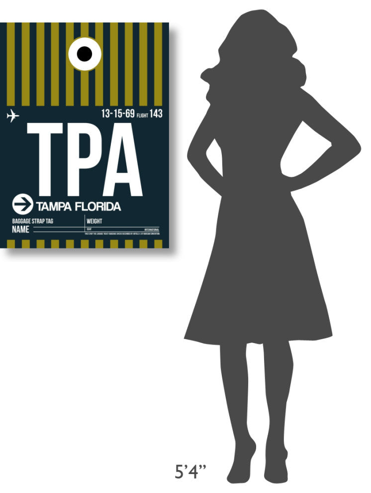 "TPA Tampa Luggage Tag 2" Fine Art Print