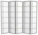 6' Tall Double Cross Shoji Screen, Special Edition, Gray, 5 Panels
