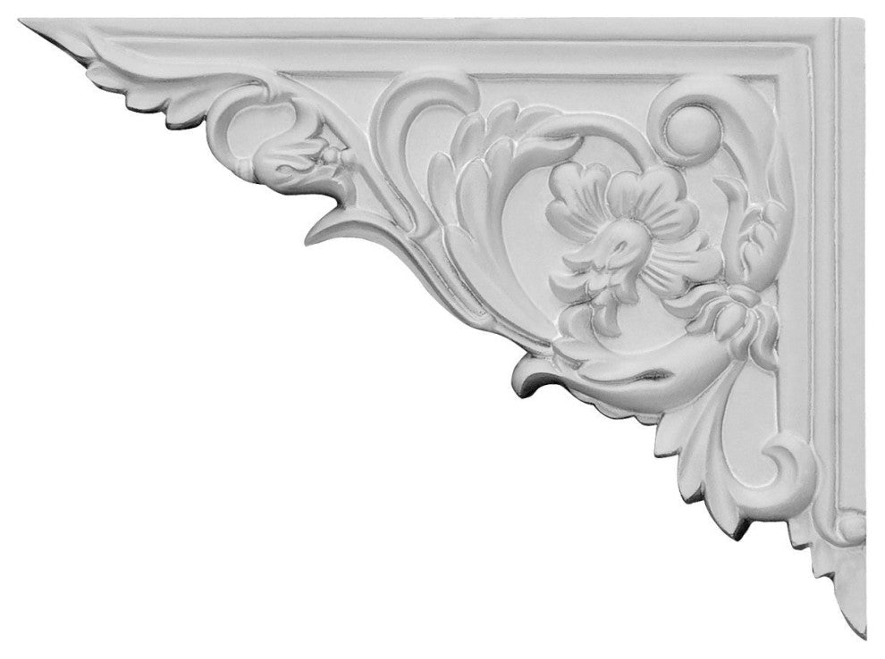 8 5/8"W x 6 1/4"H x 5/8"D Flower Stair Bracket, Left