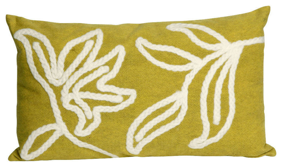 Visions I Windsor Pillow, Lime, 12"x20"