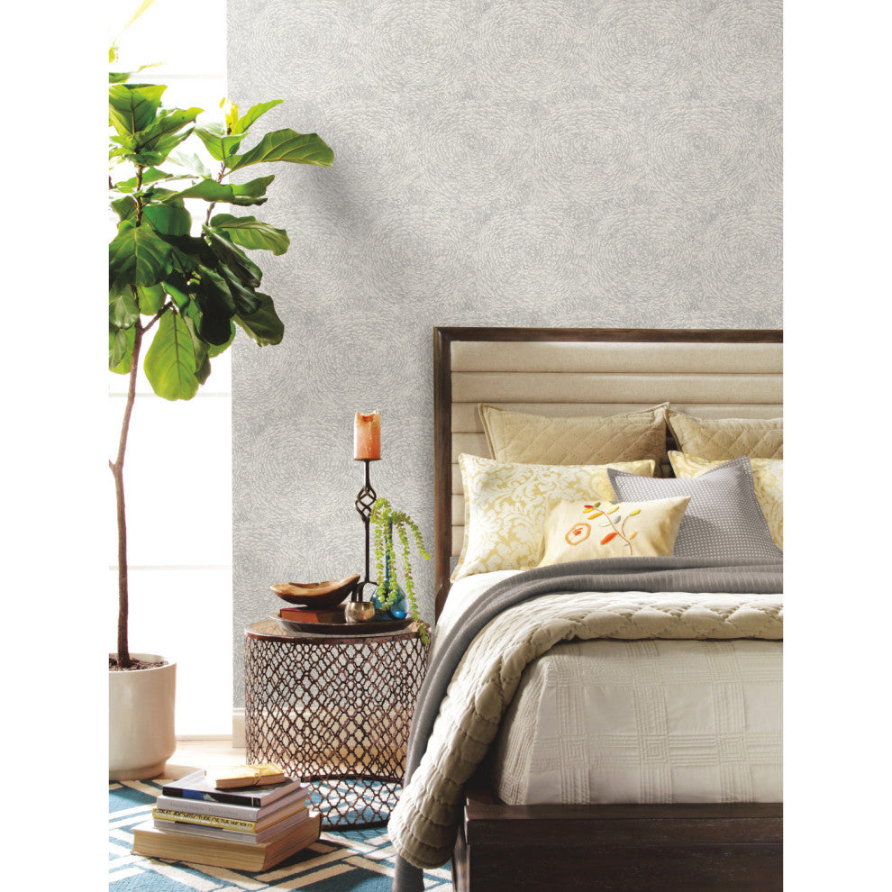 Gray Floret Wallpaper
