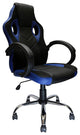 Reclining Racing Game Chair with Back Tilt and Armrest (BLUE)
