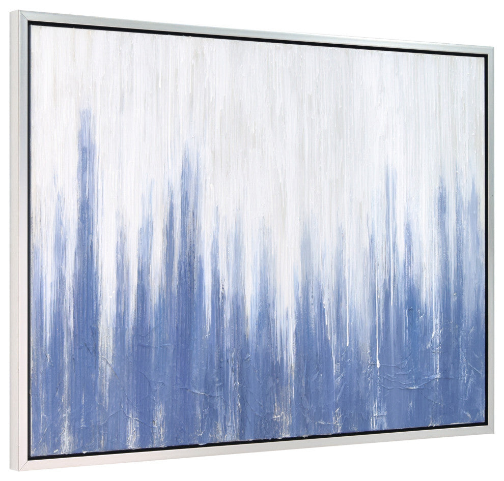 Rainy Winter Textured Metallic Hand Painted Framed Wall Art by Martin Edwards