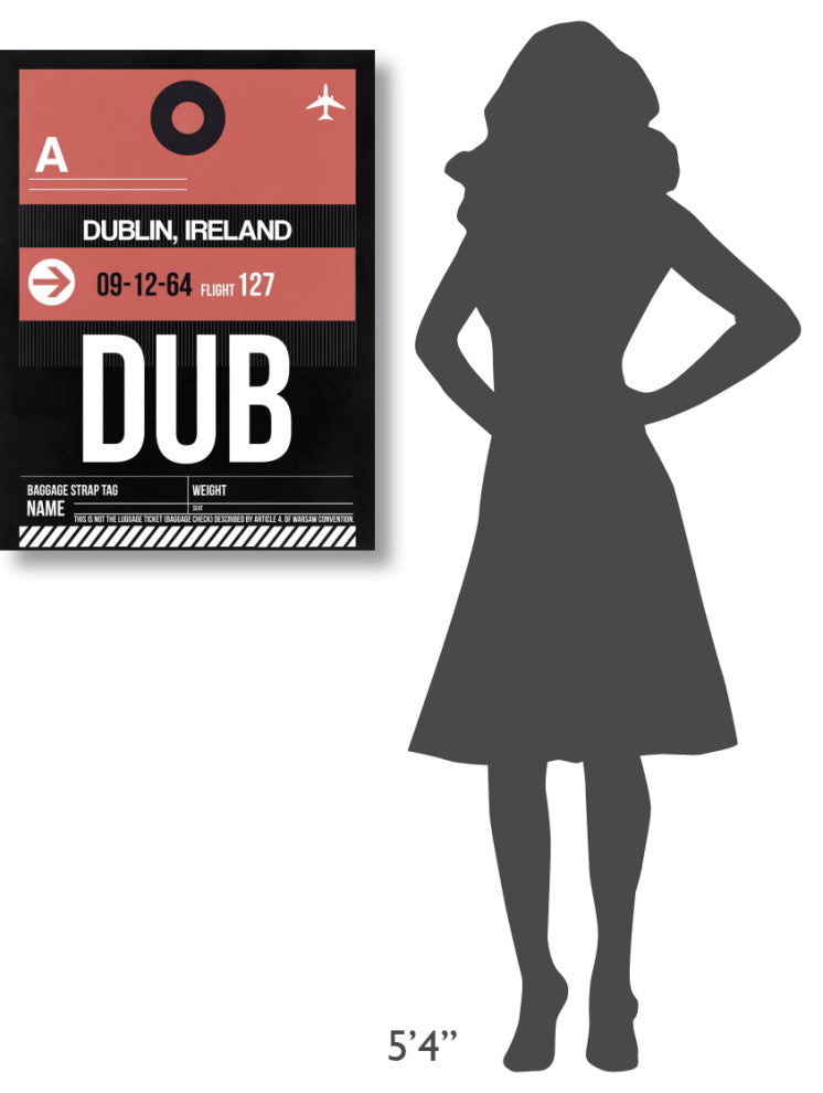 "DUB Dublin Luggage Tag 2" Fine Art Print