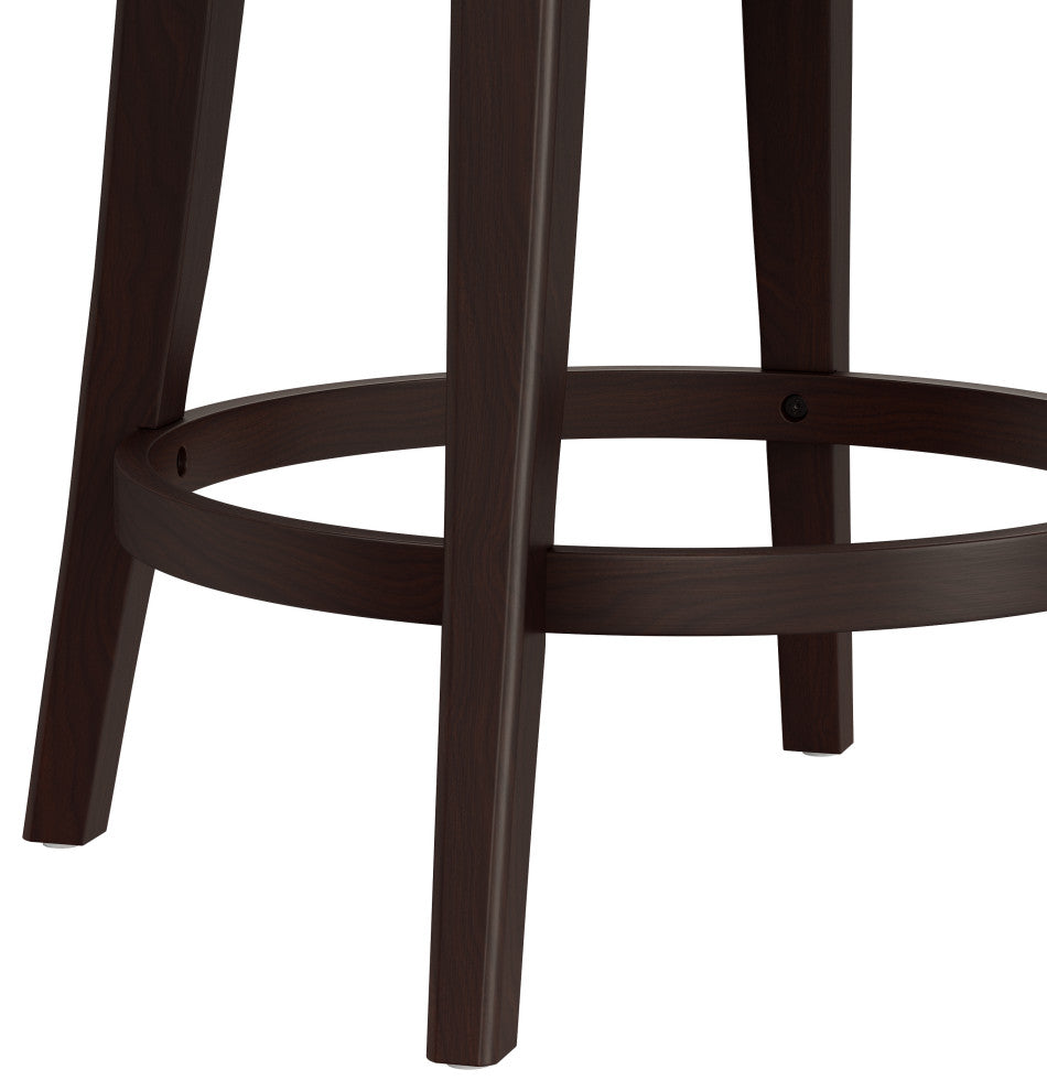 Hillsdale Halbrooke Swivel Stool, Arms & Tufted Back, Cream, Counter Height
