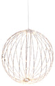 17" Electric Metal Sphere Warm White Micro LED Lights and Outdoor Adaptor