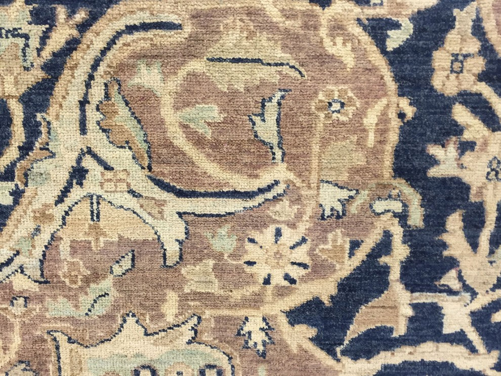 Faded Peshawar Britney Blue/Gold Rug, 9'2x11'6