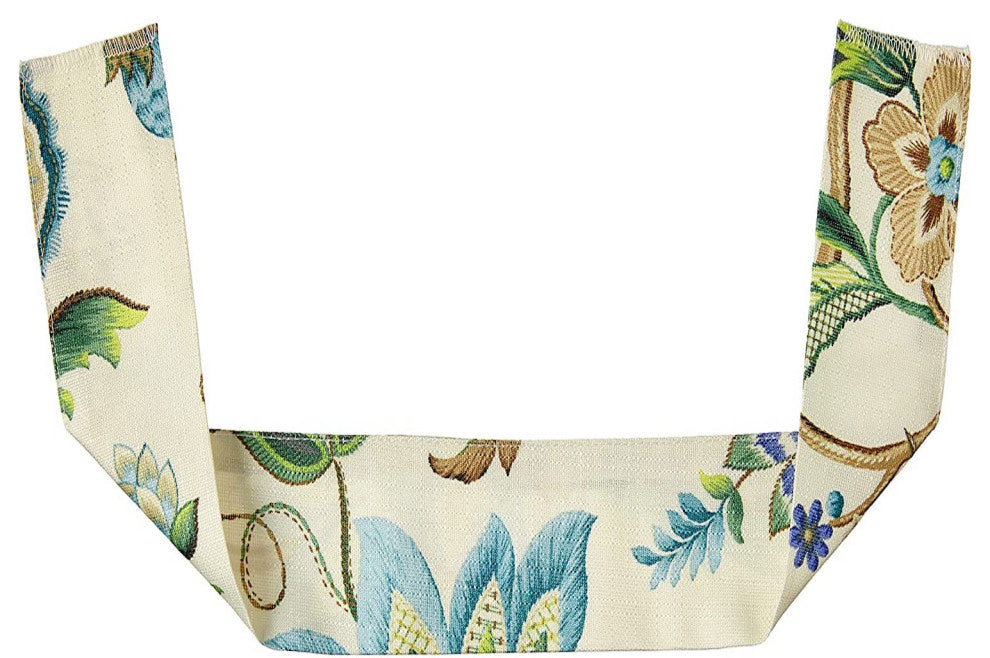 Ellis Curtain Brissac Tailored Panel Pair With Tiebacks, Blue, 70"x63"