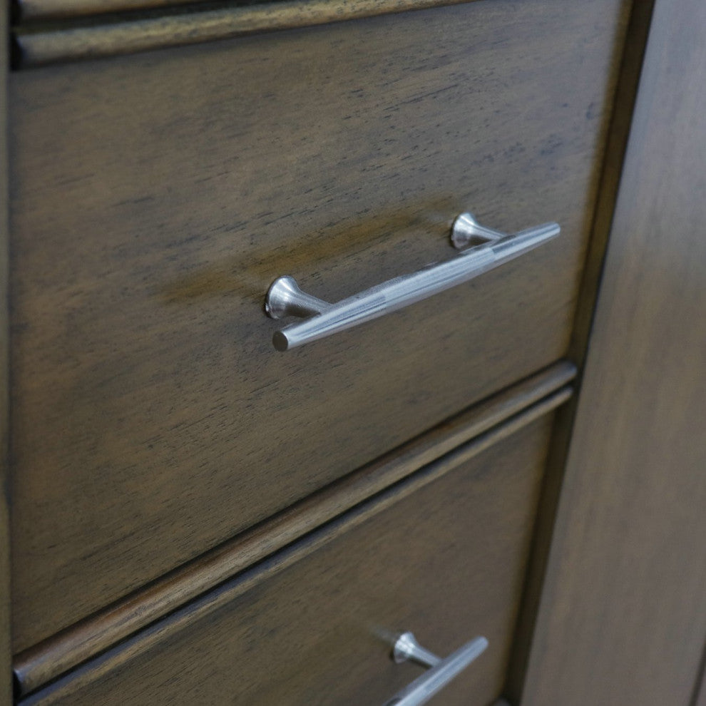 60" Double Vanity, Walnut Finish - Cabinet Only