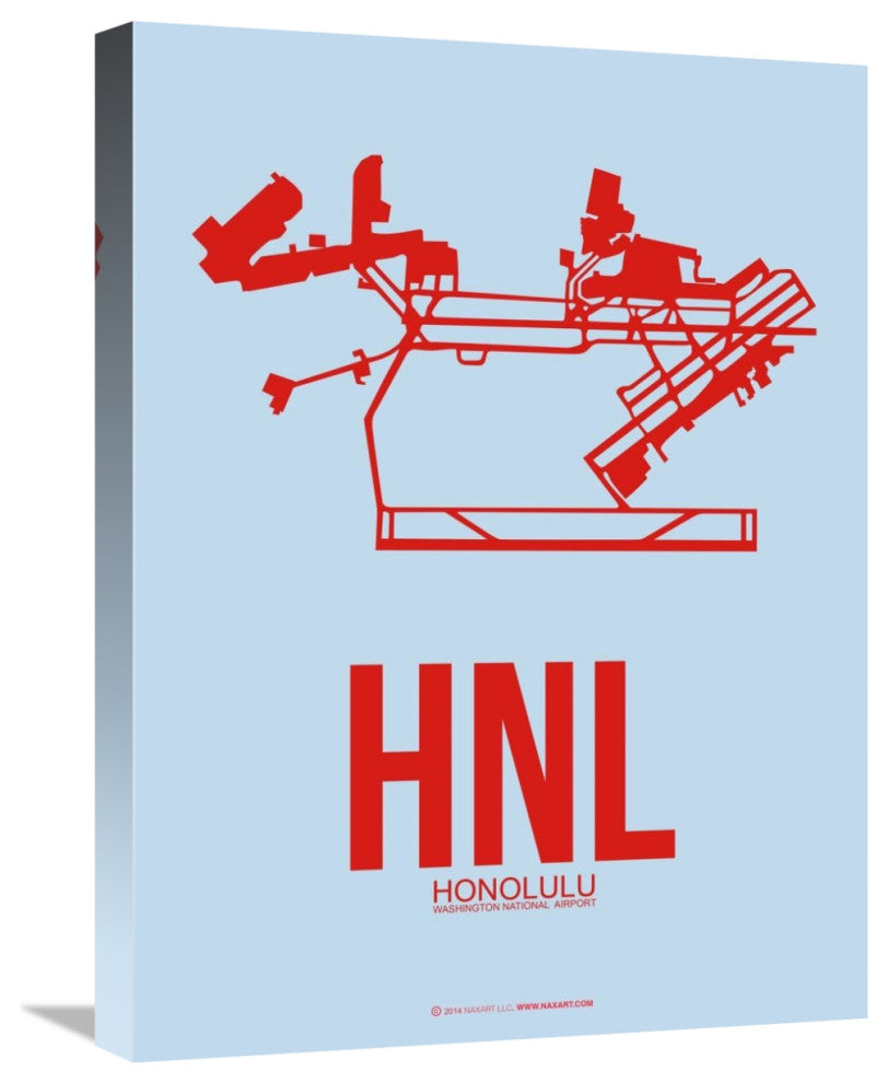 "HNL Honolulu Poster 1" Fine Art Print
