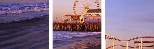 "California, Santa Monica Pier" Canvas Art, 36"x12"x1.25"