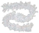 Iridescent Garland 220 Tips, 50 Clear Lights, White, 9'x10"