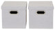 Storage Bins With Lids and Chromed Grommet Handles, Gray