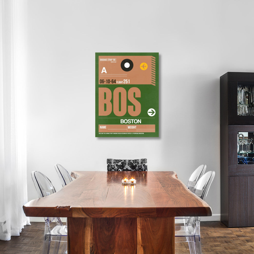 "BOS Boston Luggage Tag 1" Fine Art Print