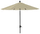 9' Round Push Tilt Market Umbrella, Beige, Antique Bronze Pole
