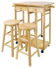 0Breakfast Cart with Drop-Leaf Table-Natural