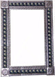 Big Silver Lily Tile Talavera Tin Mirror