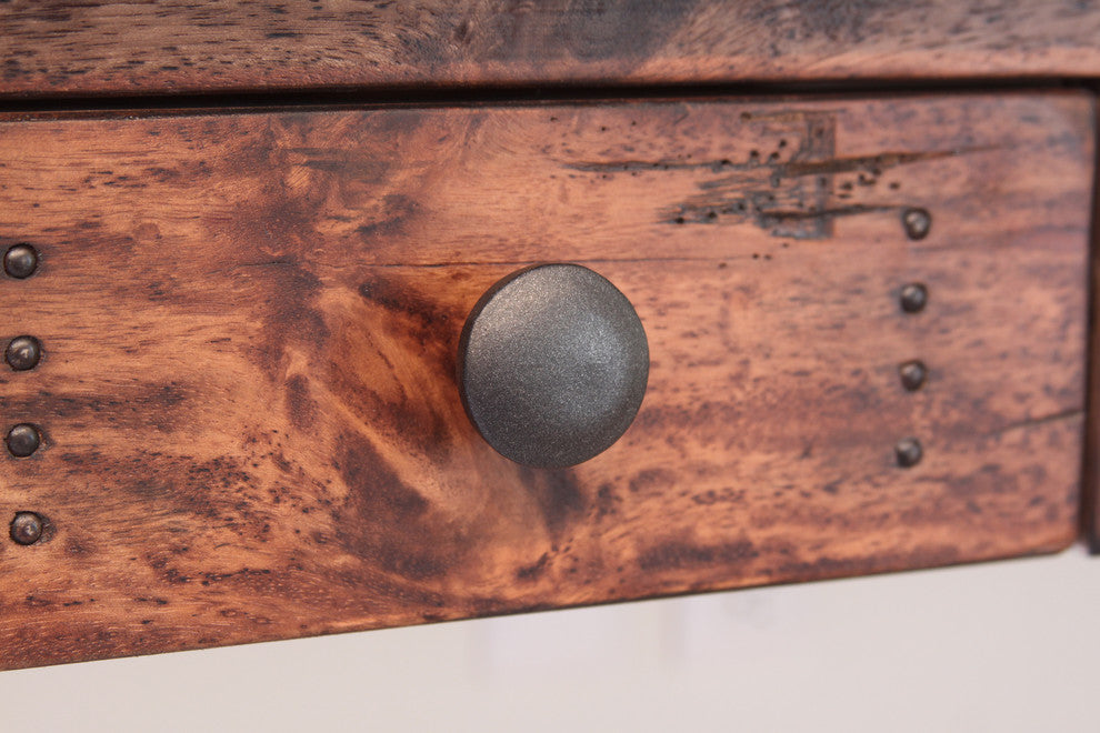 Granville Cast Iron Base and Solid Parota Wood Top 60" Desk