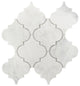 Interlocking Polished Tile, Carrara White Arabesque, 30 Sq. ft., 12"x12"