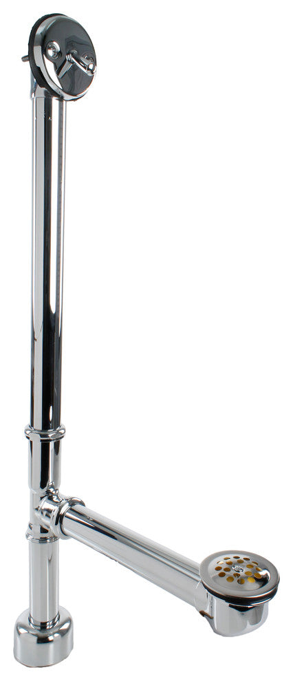 Beehive Grid All Exposed Bath Waste - 22" Make-Up In Polished Chrome, Polished Chrome