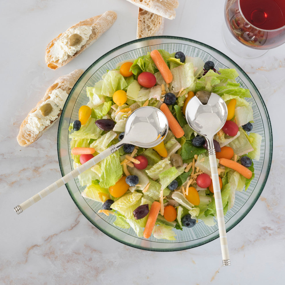 French Home Jubilee Salad Servers and Salad Bowl