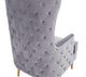 Alina Grey Tall Tufted Back Chair - Grey