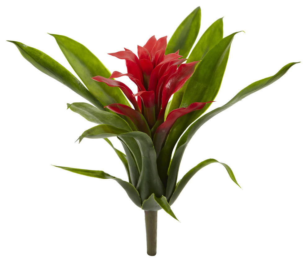 10" Bromeliad Artificial Flower Stem, Set of 6