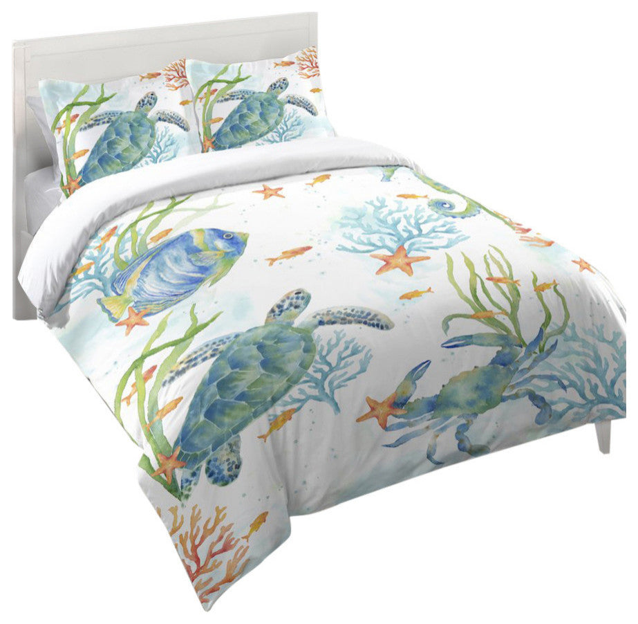 Laural Home Sea Life Serenade Standard Duvet Sham