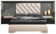 Md Karen 31 Special Headboard Bedroom Set, Glossy Gray Cream, King