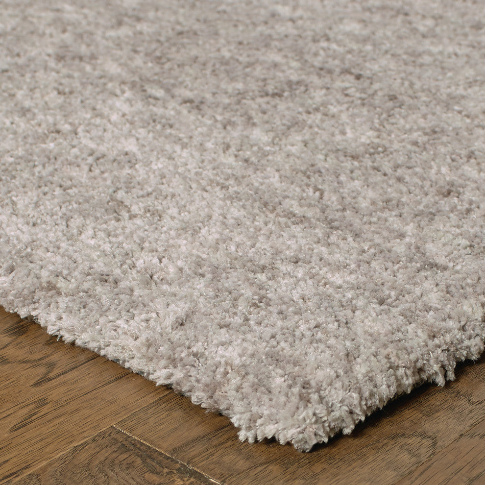 Hailey Heathered Gray Hand-Crafted Area Rug, 8'x11'
