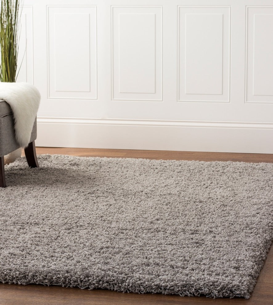 Louann Solid Shag Rug - Light Gray - 5' X 8'