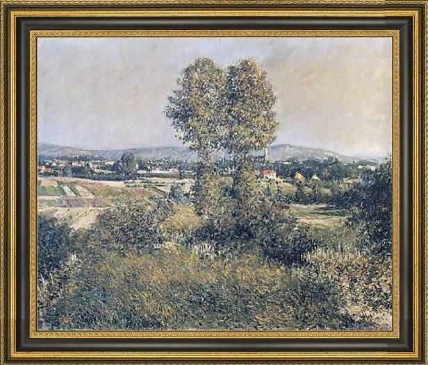 Gustave Caillebotte Landscape at Argenteuil Framed Premium Canvas Print, 16"x20"