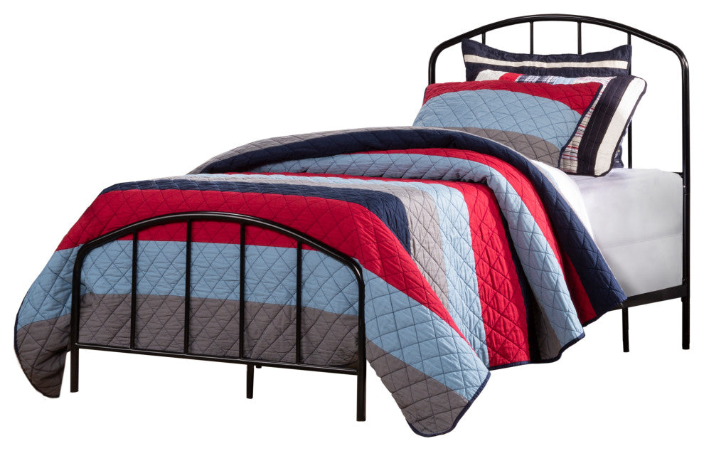 Hillsdale Furniture Tolland Metal Twin Bed, Satin Black
