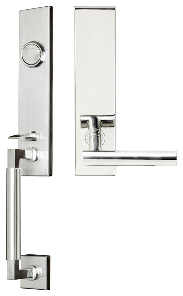 Copenhagen Lever, Tubular Dummy Handleset, Right Hand, Polished Stainless Steel