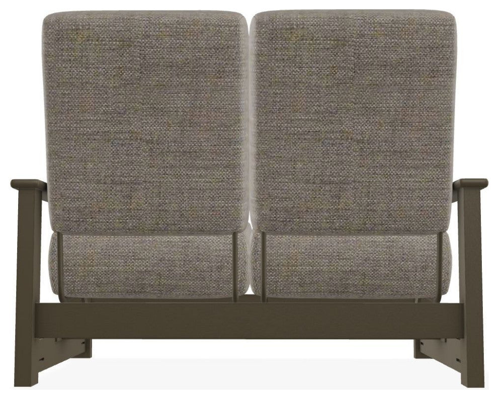 Leeward Deep Seat Outdoor Loveseat with Hidden Motion, Cast/Beachwood